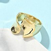 Brass Adjustable Open Cuff Rings for Women RJEW-A065-01G-1