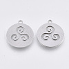 Tarnish Resistant 201 Stainless Steel Pendants X-STAS-T044-89P-1