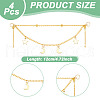 50Pcs Star & Moon Stainless Steel Charms Shoe Chain AJEW-PH01579-2