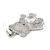 Brass Micro Pave Cubic Zirconia Pendants ZIRC-F137-01P-3