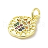 Brass Micro Pave Cubic Zirconia Charms KK-M283-13D-02-2