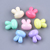 Opaque Solid Color Bunny Acrylic Beads X-MACR-T030-14-1