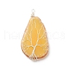 Natural Agate Slices Big Pendants PALLOY-JF01633-02-2