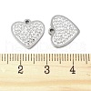 201 Stainless Steel Rhinestone Pendants STAS-V005-05P-02-3