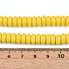 Opaque Spray Painted Glass Beads GLAA-ZX008-8mm-18K-4