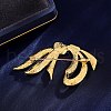 Ribbon Knot Zinc Alloy Brooches for Backpack Clothes PW-WGAEAF3-01-4