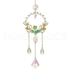 Mushroom Handmade Lampwork Pendant Decorations HJEW-TA00254-1