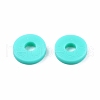 Handmade Polymer Clay Beads Strands CLAY-R089-6mm-T02B-34-4