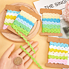 Gorgecraft 4 Cards 2 Styles  Polyester Wavy Fringe Trim Ribbon DIY-GF0009-48D-3