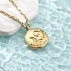304 Stainless Steel Constellation Pendant Necklaces NJEW-K392-01G-03-3