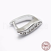 Anti-Tarnish Rhodium Plated 925 Sterling Silver Micro Pave Cubic Zirconia Pendant Bails STER-P034-05P-4