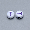 Craft Acrylic Horizontal Hole Letter Beads SACR-S201-11T-2