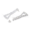 Brass Micro Pave Cubic Zirconia Stud Earrings EJEW-B046-22P-2