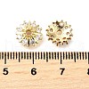 Flat Round Brass Micro Pave Cubic Zirconia Spacer Beads KK-L230-10G-3