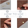 WADORN 200Sets 6 Styles Star Shape Iron Garment Rivets FIND-WR0011-66-3