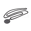 Stainless Steel Pendant Necklaces NJEW-L122-01EB-2
