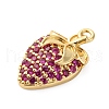 Brass Micro Pave Cubic Zirconia Pendants KK-F895-17A-G-2