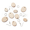 Yilisi DIY Unfinished Wooden Pendant Earring Making Kits DIY-YS0001-17-3