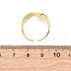 Brass Clear Cubic Zirconia 3-Line Cuff Rings for Women RJEW-U047-33G-5