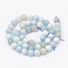 Natural Aquamarine Beads Strands G-S333-12mm-003-4