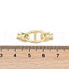 Oval Brass Fold Over Clasps KK-U062-43G-3
