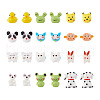 Kissitty 24Pcs 12 Style Handmade Bumpy Lampwork Beads Strands LAMP-KS0001-03-11