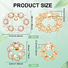 4Pcs 2 Styles Flower/Oval Alloy Rhinestone Detachable Shoe Buckle Clips FIND-FG0003-15-2