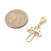 Hollow Mushroom 201 Stainless Steel Pendant Decoration HJEW-JM01978-01-3