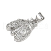 Brass Micro Pave Cubic Zirconia Pendants KK-A260-07E-P-2