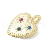 Brass Micro Pave Cubic Zirconia Charms KK-S514-04A-G-2