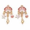 Alloy Enamel Pendants ENAM-S126-118C-NR-2