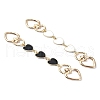 Alloy Enamel Heart Link Bag Chain FIND-YW00003-01-2