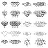 100Pcs 10 Styles Tibetan Style Alloy Connector Charms TIBE-CJ0001-27-3