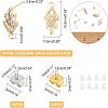  6 Pairs 2 Colors Brass Micro Pave Cubic Zirconia Stud Earring Findings with Loops KK-NB0002-51-5
