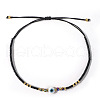 Bohemian Glass Seed Beaded Braided Bead Bracelets EZ3029-8-1
