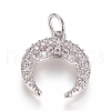 Brass Micro Pave Cubic Zirconia Pendants ZIRC-G166-06-2