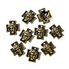 Tibetan Style Alloy Cross with Jesus Alloy Pendants for Easter Jewelry K0P62071-1