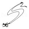 Halloween Series 202 Stainless Steel Cable Chain Cat Shape Pendant Necklaces NJEW-S005-01B-E-2