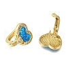 Heart Rack Plating Brass Micro Pave Cubic Zirconia Hoop Earrings EJEW-P277-07B-G-2