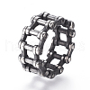 Steampunk Style 304 Stainless Steel Wide Band Rings RJEW-D073-01D-AS-2