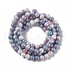 Electroplated Glass Beads Strands GLAA-C023-01D-3