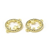 Brass Micro Pave Cubic Zirconia Links KK-E068-VB356-3