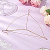 Brass Star Tassel Curb Chain Toe Ring Anklets for Women AJEW-AN00663-1
