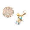 Angel Glass Beaded & Alloy Pendant Decorations HJEW-MZ00193-05-3