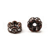 Brass Rhinestone Spacer Beads RB-A014-L5mm-01R-NF-3