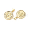 Brass Micro Pave Cubic Zirconia Pendants KK-F845-20G-3