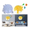 DIY Food Grade Silicone Round with Bird & Tree of Life Wall Decoration Molds TREE-PW0001-56A-1