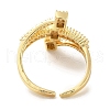 Brass Micro Pave Cubic Zirconia Rings for Women RJEW-E295-01G-3