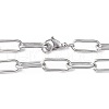 Non-Tarnish 201 Stainless Steel Paperclip Chain Necklace for Men Women NJEW-I122-06P-2