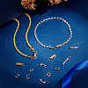   24Pcs 6 Styles Brass Fold Over Clasps FIND-PH0021-50-5